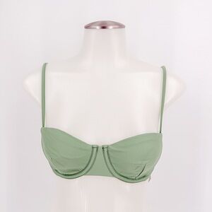 J. Crew Green Balconette Bikini Top